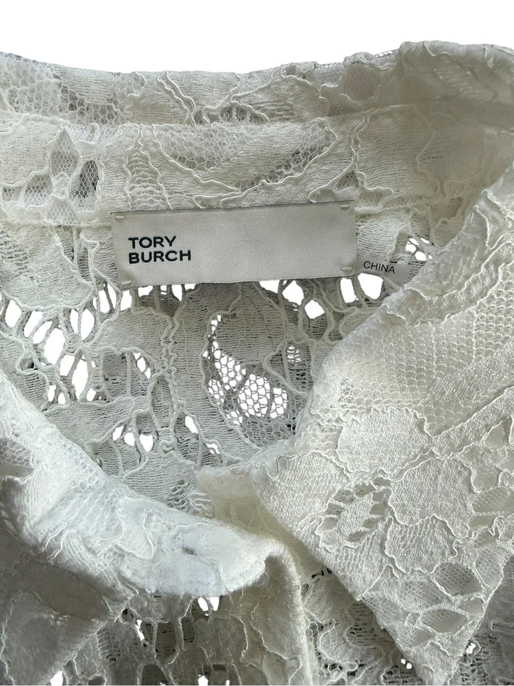 Tory Burch CUFFED LACE BUTTONDOWN